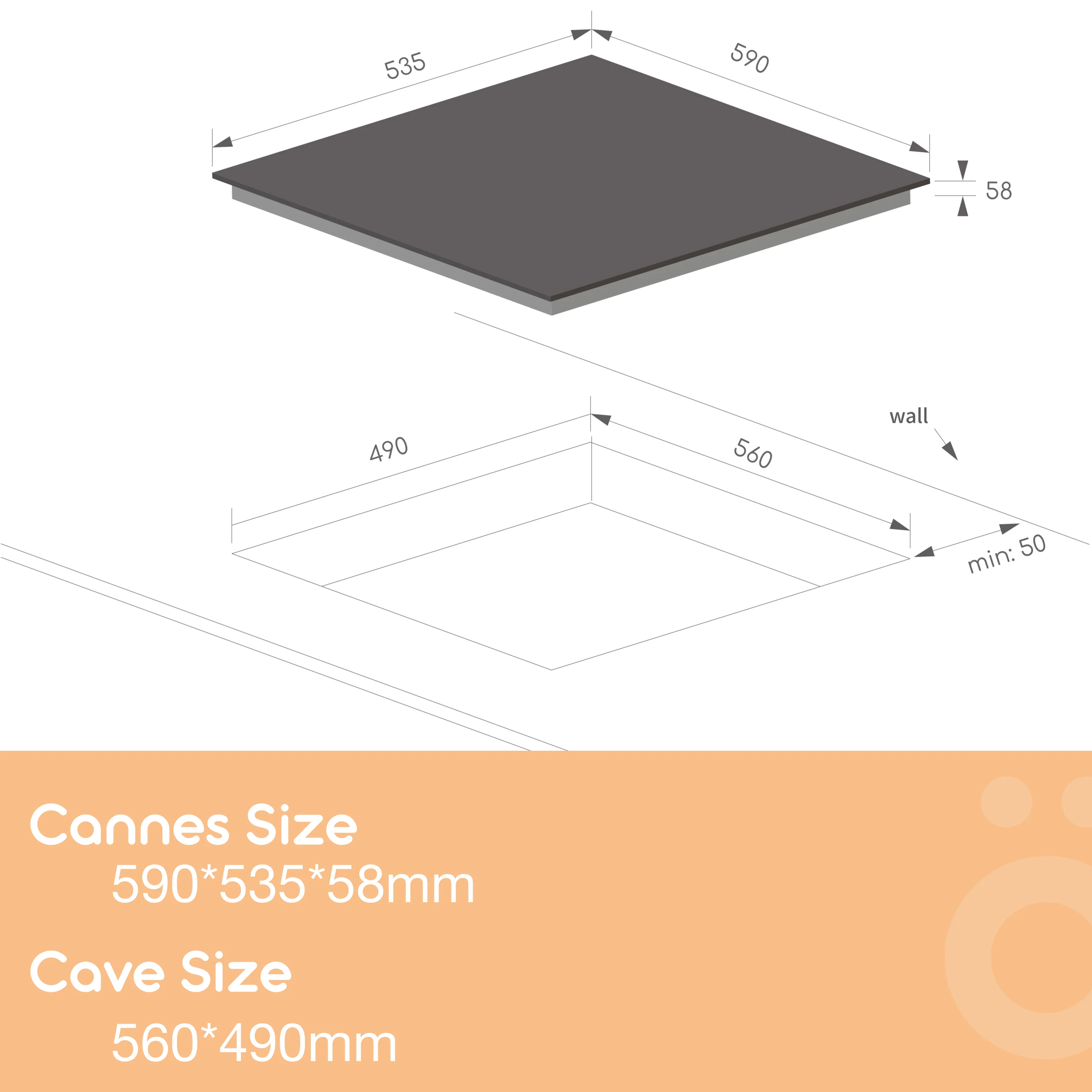 Cannes 60cm 4 Zone Induction Cooktop with Flex Zone LS60I1F2Z - Image 9