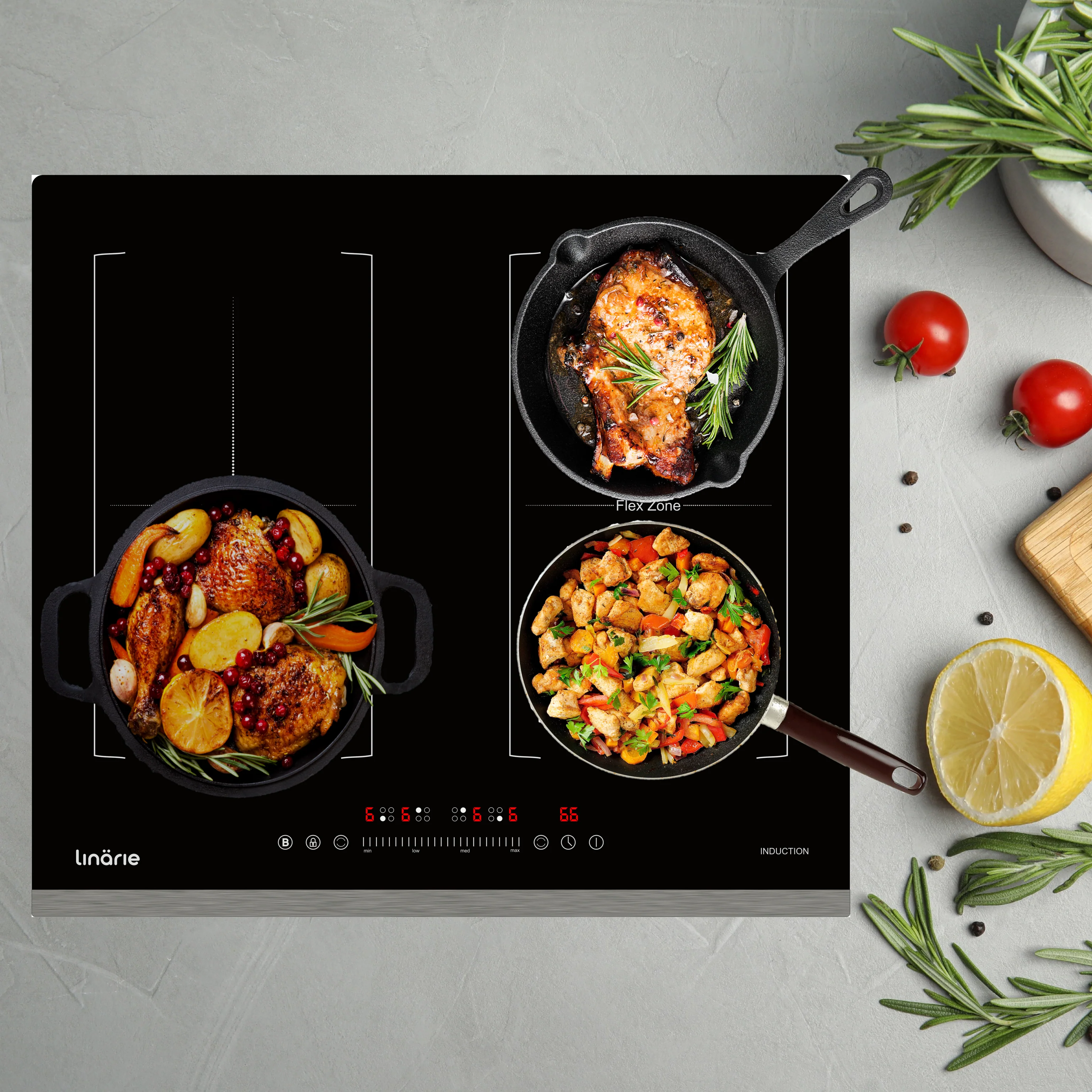Dijon 60cm 4 Zone Induction Cooktop with Dual Flex Zone LS60I2F - Image 5