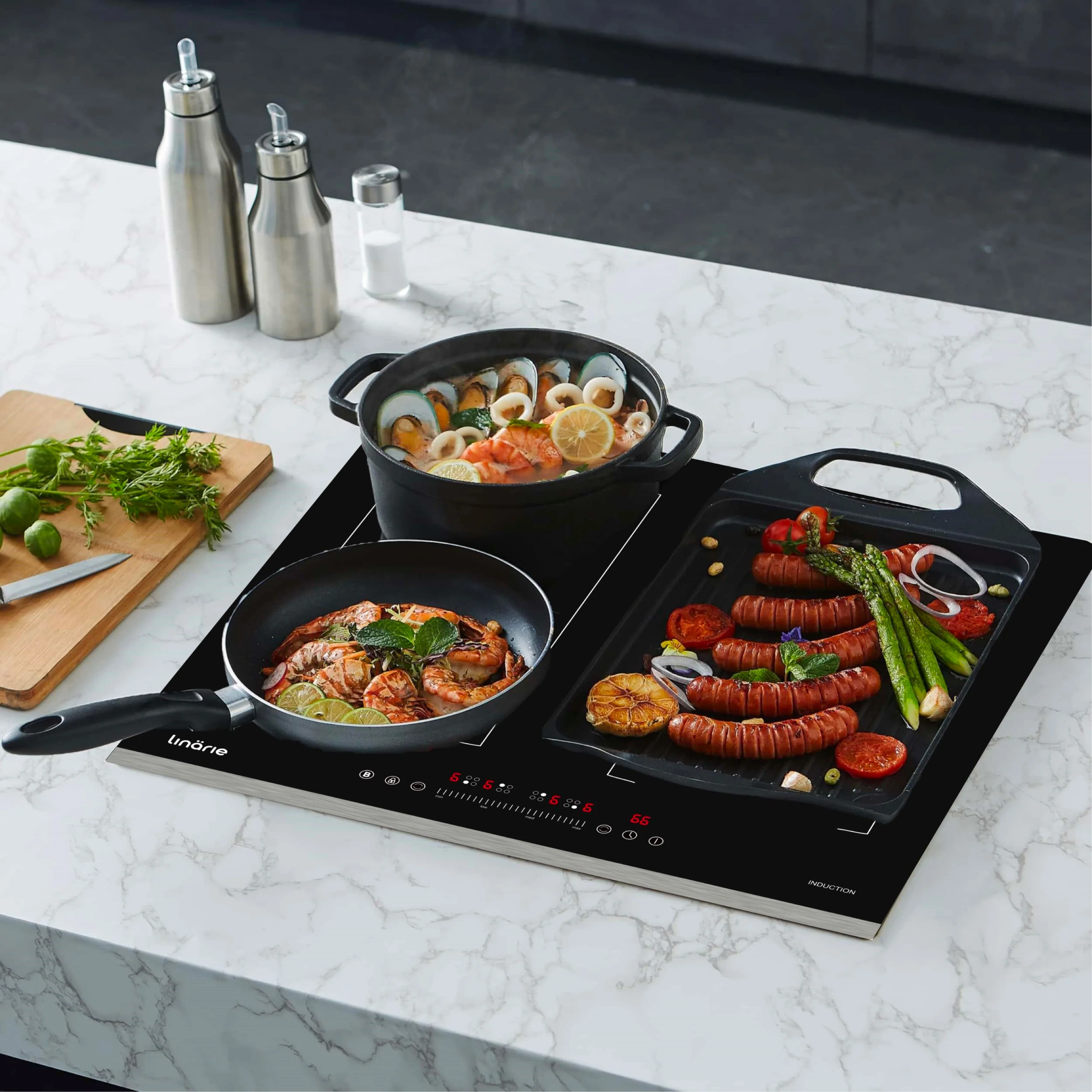 Dijon 60cm 4 Zone Induction Cooktop with Dual Flex Zone LS60I2F - Image 9