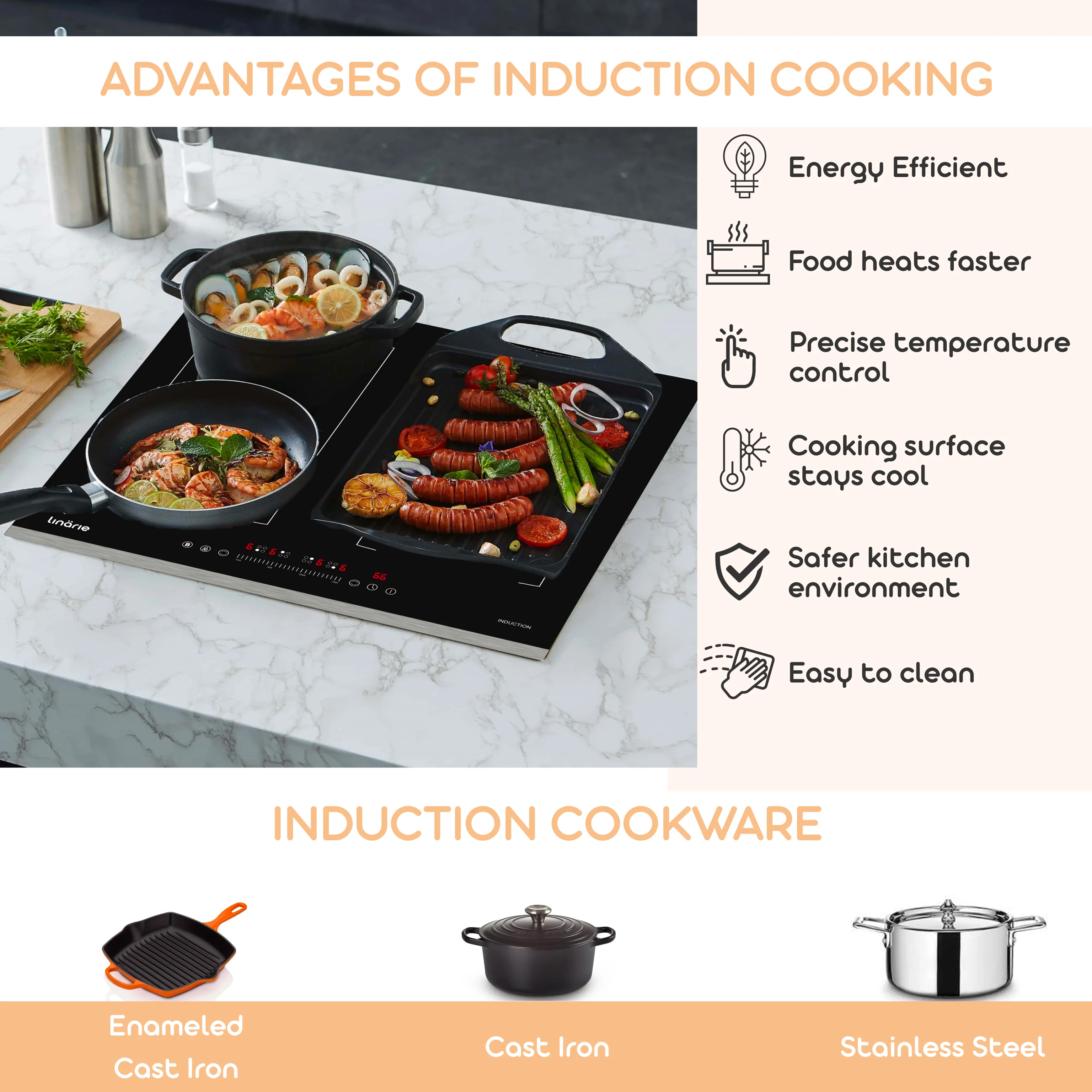 Lille Ultra Thin Portable Induction Cooktop LS30I1Z - Image 6