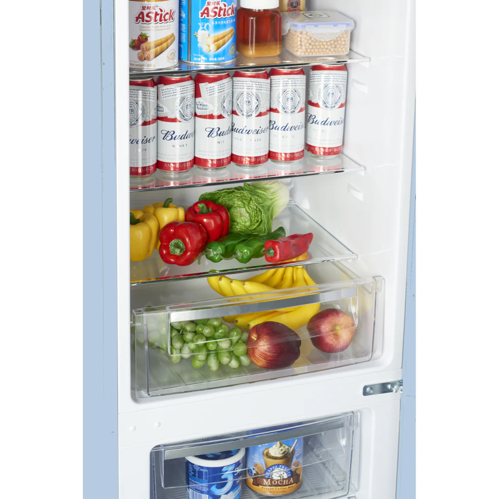 Annecy 242L Retro Bottom Mount Fridge Blue LKCO250BLUE - Image 3