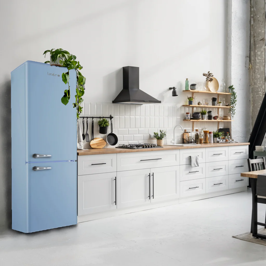 Annecy 242L Retro Bottom Mount Fridge Blue LKCO250BLUE - Image 9