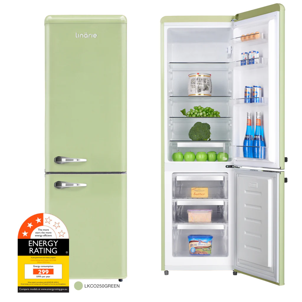 Annecy 242L Retro Bottom Mount Fridge Green LKCO250GREEN - Image 12