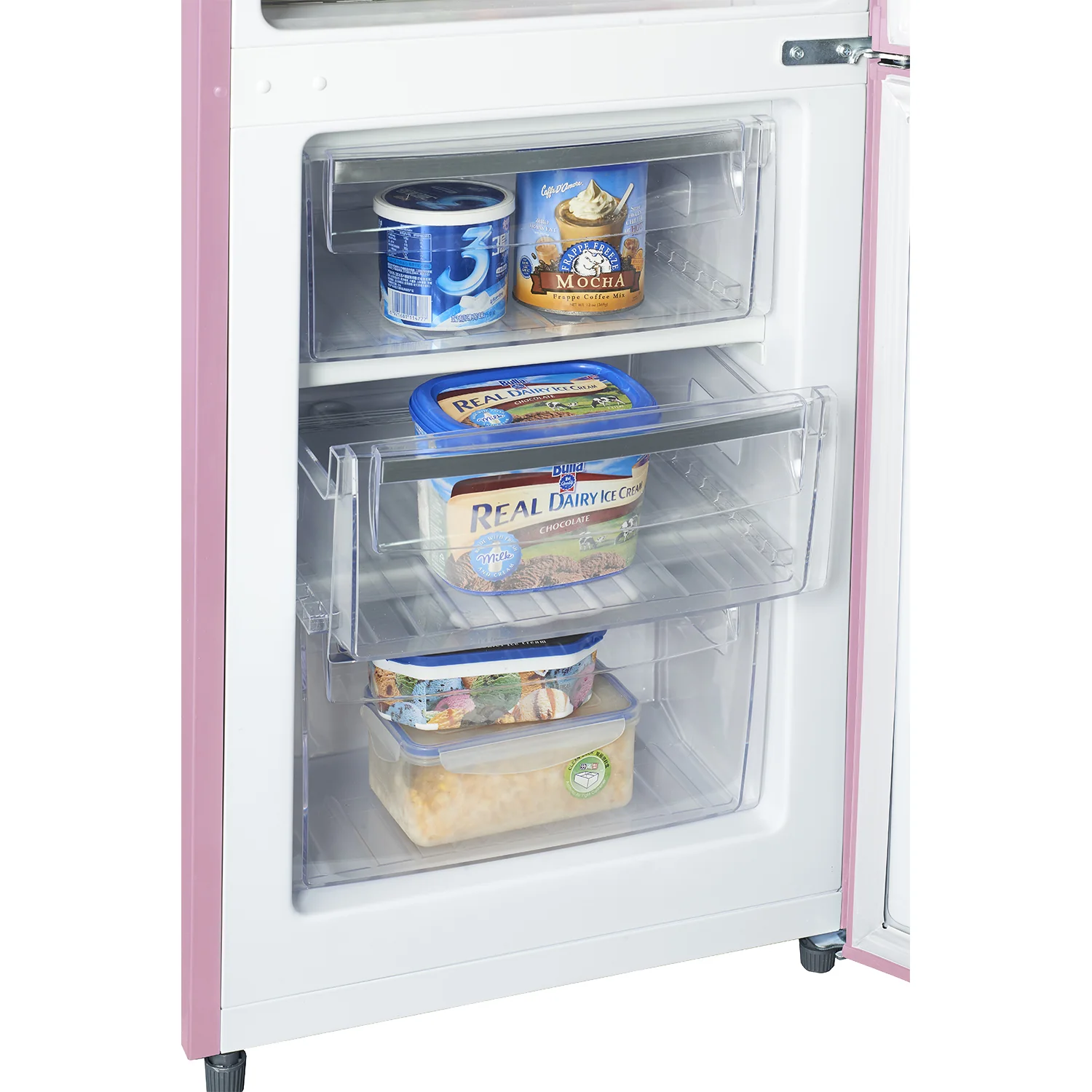 Annecy 242L Retro Bottom Mount Fridge Pink LKCO250PINK - Image 4