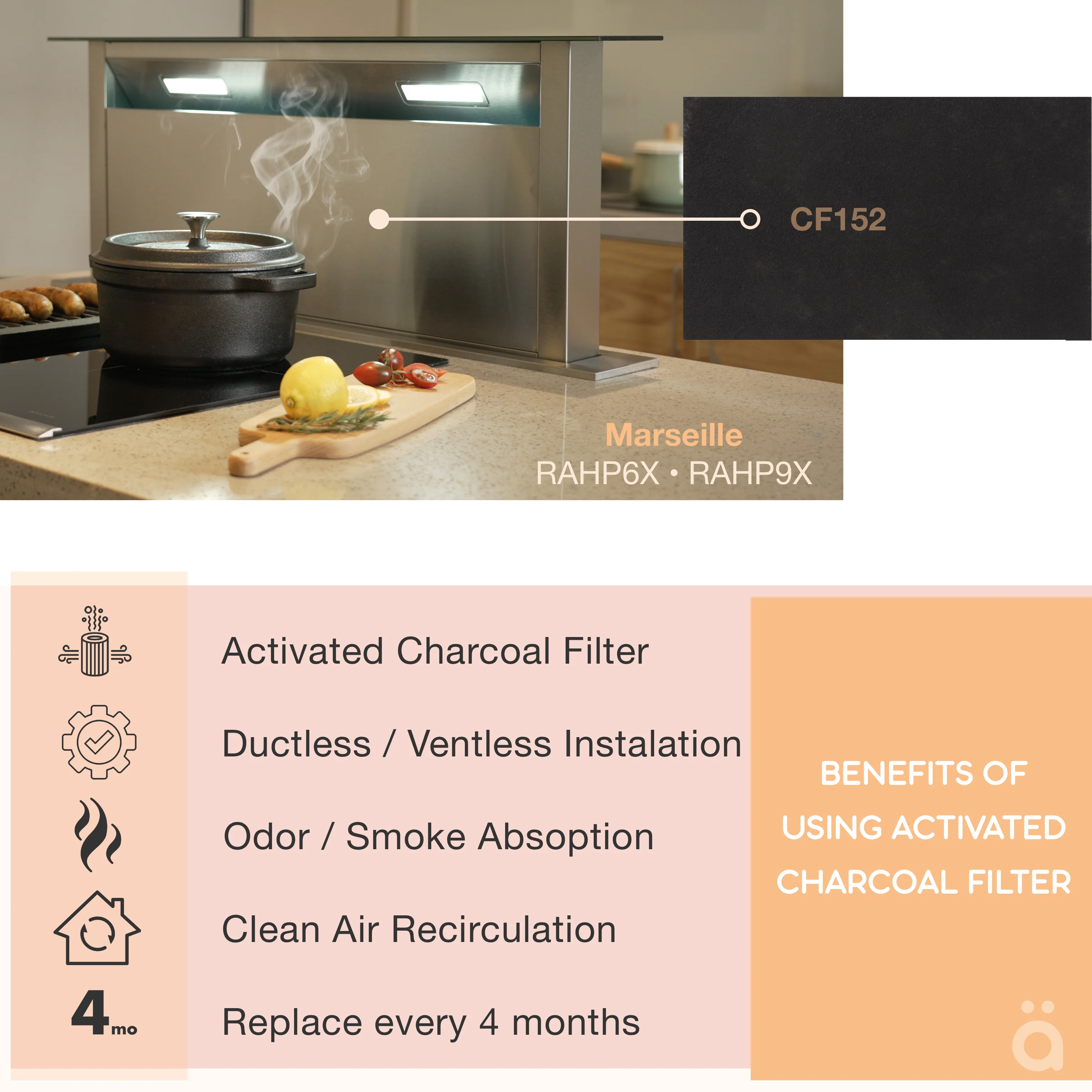 Marseille 60cm Downdraft Extractor Rangehood RAHP6X - Image 8