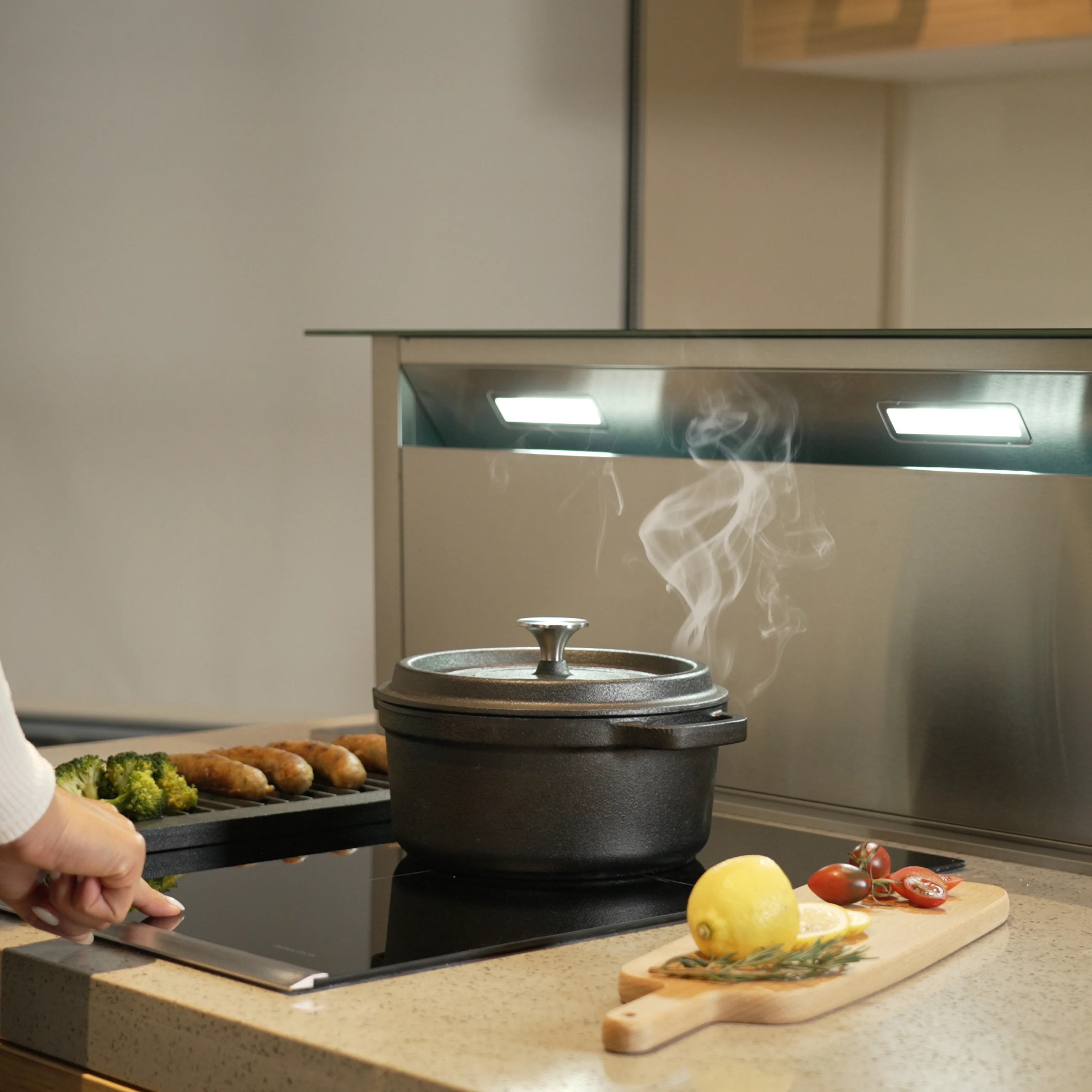 Marseille 90cm Downdraft Extractor Rangehood RAHP9X - Image 4