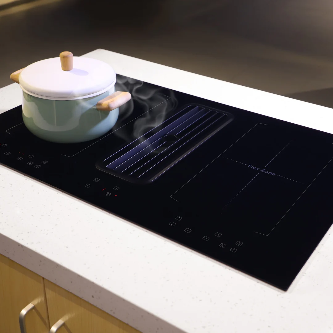 NEW! Redon 80cm Dual Flex Zone Induction Cooktop with Integrated Ventilation System RF8012FLEX - Image 4