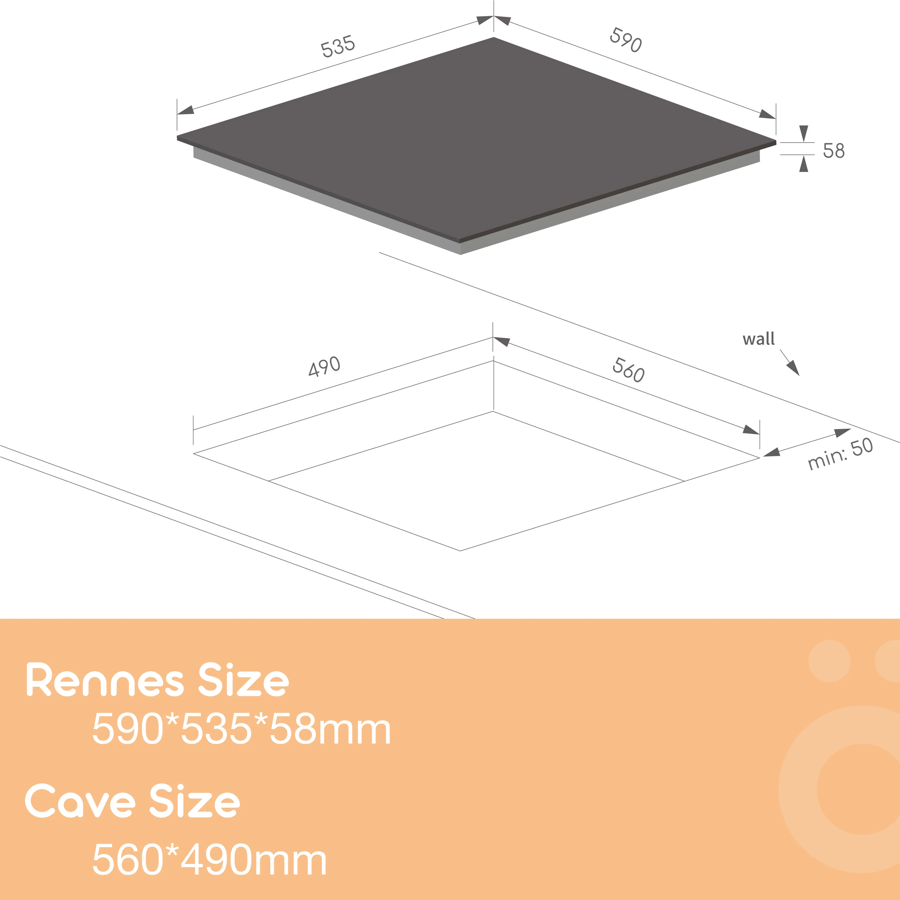 Rennes 60cm 3 Zone Induction Cooktop LS60I3Z - Image 6