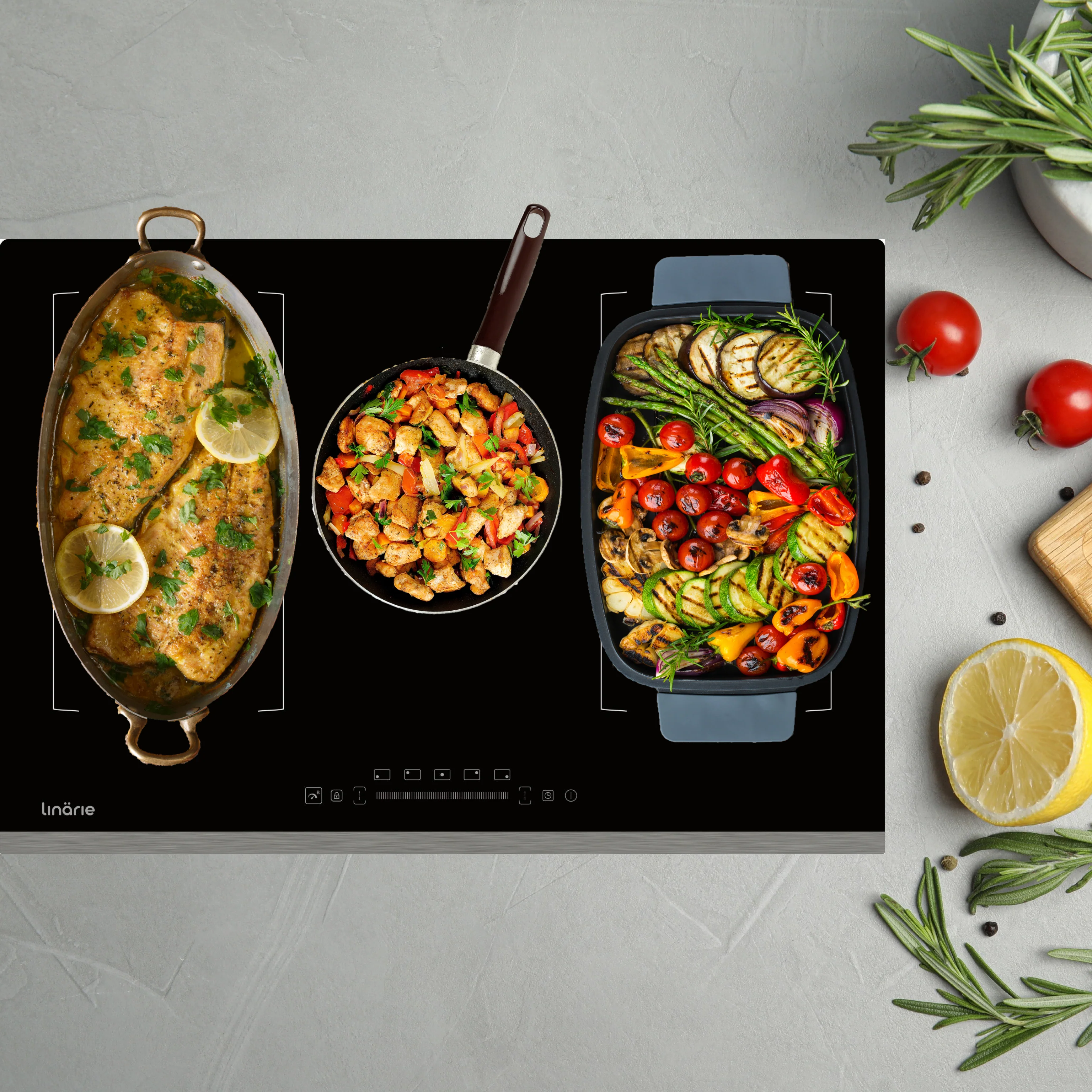 Toulouse 80cm 5 Zone Induction Cooktop with Dual Flex Zone LS80I2F1Z - Image 3