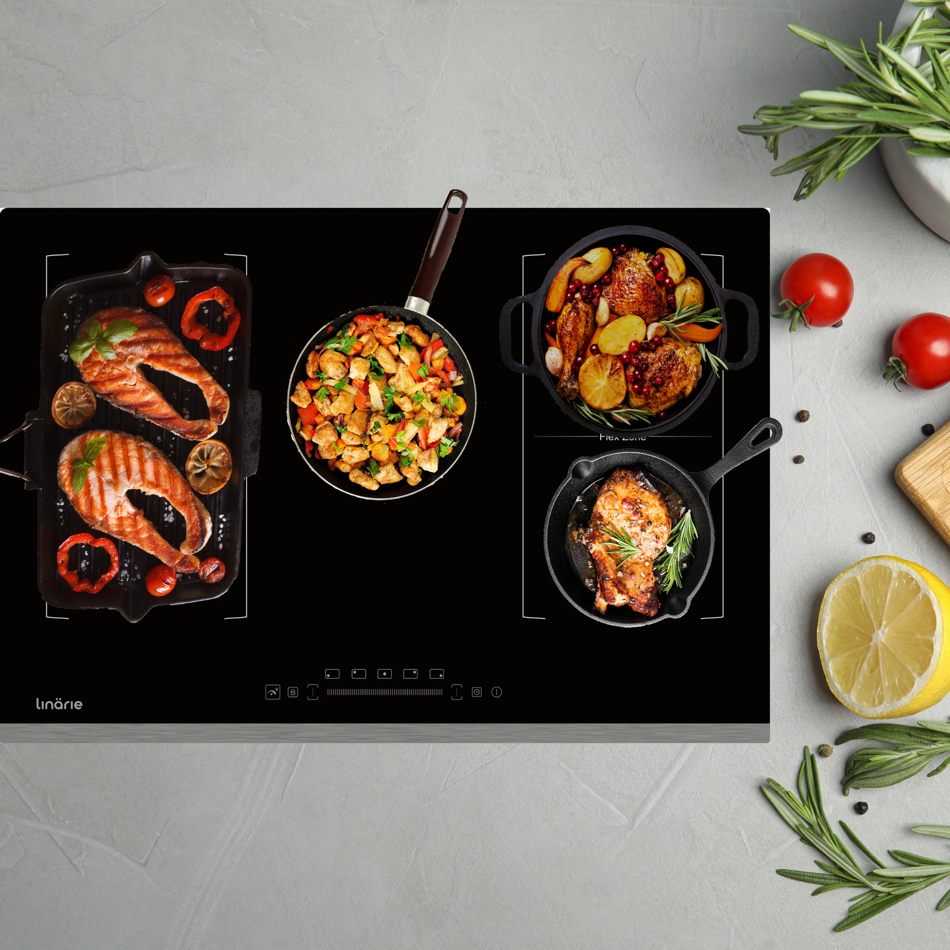 Toulouse 80cm 5 Zone Induction Cooktop with Dual Flex Zone LS80I2F1Z - Image 6
